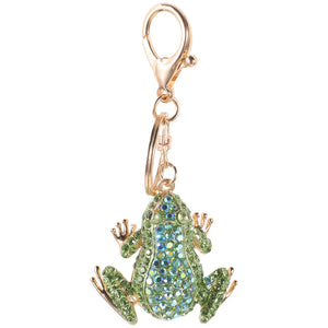 Frog Rhinestone Keychain for Women