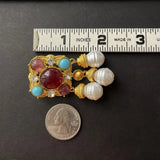 Vintage Rhinestone Tassel Geometric Earrings