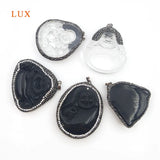 Rhinestone Glass Beads Buddha Pendant Wisdom Meaning Buddha Charm For Necklace
