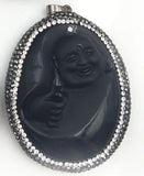 Rhinestone Glass Beads Buddha Pendant Wisdom Meaning Buddha Charm For Necklace