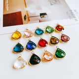 Rhinestone Glass Eardrop Earring DIY Material 6pcs