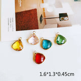 Rhinestone Glass Eardrop Earring DIY Material 6pcs
