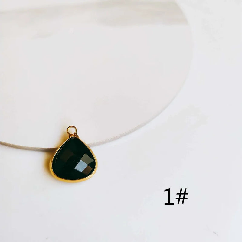 Rhinestone Glass Eardrop Earring DIY Material 6pcs