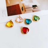 Rhinestone Glass Eardrop Earring DIY Material 6pcs