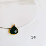 Rhinestone Glass Eardrop Earring DIY Material 6pcs