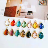 Rhinestone Glass Oval Earring Accessories 6pcs