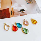 Rhinestone Glass Oval Earring Accessories 6pcs