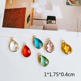 Rhinestone Glass Oval Earring Accessories 6pcs