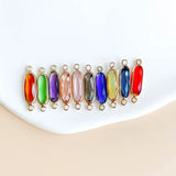 Rhinestone Glass Plated Strip Eardrop Earring Accessories