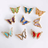 Rhinestone Glass Butterfly Earrings DIY Material 4pcs