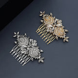 Rhinestone Hair Comb 8-tooth Hair Side Comb for Bride