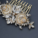 Rhinestone Hair Comb 8-tooth Hair Side Comb for Bride