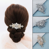 Rhinestone Hair Comb 8-tooth Hair Side Comb for Bride