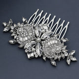 Rhinestone Hair Comb 8-tooth Hair Side Comb for Bride