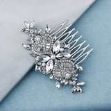Rhinestone Hair Comb 8-tooth Side Comb Alloy Hair Accessories for Women