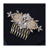 Rhinestone Hair Comb 8-tooth Side Comb Alloy Hair Accessories for Women