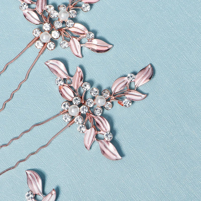 Rhinestone Hair Forks Pins Women Bridal Wedding Hair Accessories