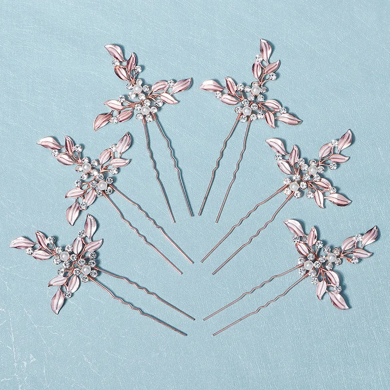 Rhinestone Hair Forks Pins Women Bridal Wedding Hair Accessories