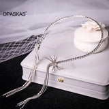 Crystal Tassel Headband Rhinestone Hairband