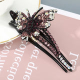 Rhinestone Hairpin Flower Leaf Hair Claws Retro Hair Clips