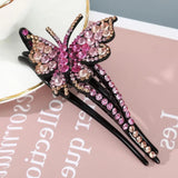 Rhinestone Hairpin Flower Leaf Hair Claws Retro Hair Clips