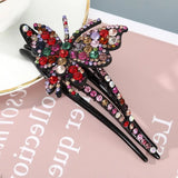 Rhinestone Hairpin Flower Leaf Hair Claws Retro Hair Clips