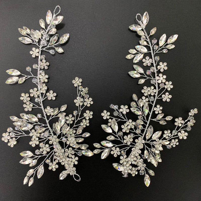 Bridal Rhinestone Headband Hair Clips Tiara Jewelry