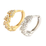 Geometric Hoop Earrings 925 Silver Heart Rhinestone Statement Wedding Jewelry
