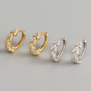 Geometric Hoop Earrings 925 Silver Heart Rhinestone Statement Wedding Jewelry