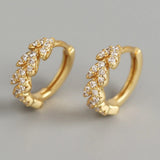 Geometric Hoop Earrings 925 Silver Heart Rhinestone Statement Wedding Jewelry