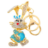 Rhinestone Rabbit Key Chain Backpack Keychain Purse Ornament