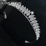 Rhinestone Leaves Bridal Tiara Pearl Wedding Party Hair Accessory