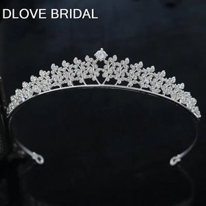 Rhinestone Leaves Bridal Tiara Pearl Wedding Party Hair Accessory
