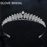 Rhinestone Leaves Bridal Tiara Pearl Wedding Party Hair Accessory