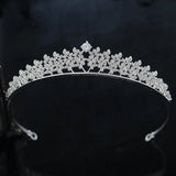 Rhinestone Leaves Bridal Tiara Pearl Wedding Party Hair Accessory