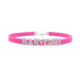Custom Rhinestone Letter BABYGIRL Choker Necklace for Women Girls