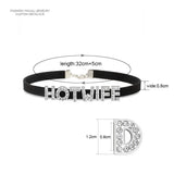 Rhinestone Letter HOT WIFE Necklace for Women