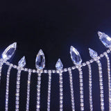 Crystal Tassel Forehead Crown Headband for Girl