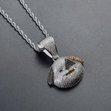 Men's Ice Out Dog Pendant Necklace Hip Hop Animal Chain Jewelry