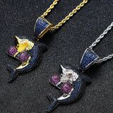 Shark Pendant Silver Charm Chain Jewelry