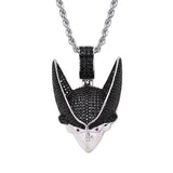 Cartoon Face Pendant Chain Rhinestone Men Necklace Hip Hop Jewelry