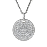 Men's Rhinestone Necklace Card Pendant Chain Jewelry