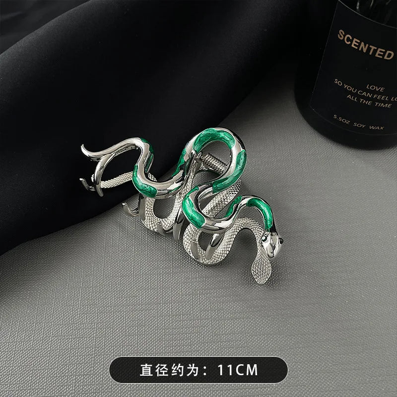Crystal Rhinestone Hair Claw Clip for Women Girls Barrette Hairpin Snake Jewelry