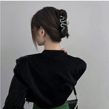 Crystal Rhinestone Hair Claw Clip for Women Girls Barrette Hairpin Snake Jewelry