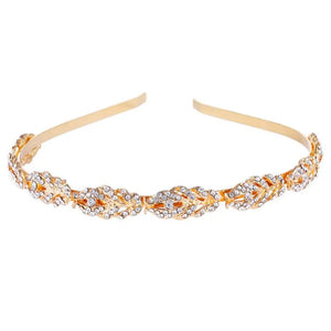 Rhinestone Metal Headband Wedding Crown Bridal Tiaras Hairband Women Hair Jewelr