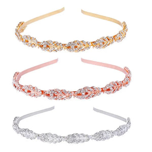 Rhinestone Metal Headband Wedding Crown Bridal Tiaras Hairband Women Hair Jewelr