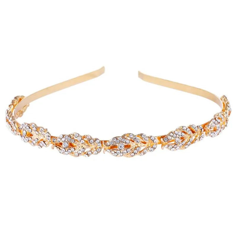Rhinestone Metal Headband Wedding Crown Bridal Tiaras Hairband Women Hair Jewelr