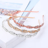 Rhinestone Metal Headband Wedding Crown Bridal Tiaras Hairband Women Hair Jewelr