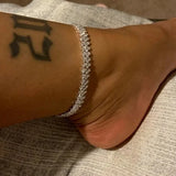 Rhinestone Metal Leg Chain Anklets Foot Accessories for Women