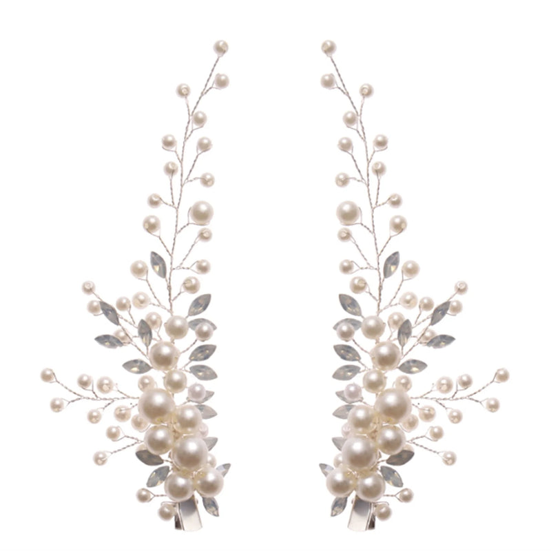 Rhinestone Pearl Hair Clip Headband Bridal Accessories Tiara Crystal Headband